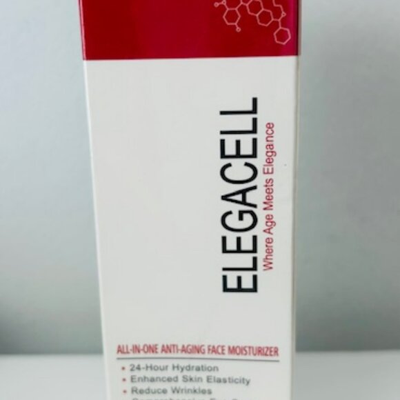 ELEGACELL All In One Anti Aging Face Moisturizer 2.70 fl oz New Sealed Exp 10/27 - Picture 2 of 5